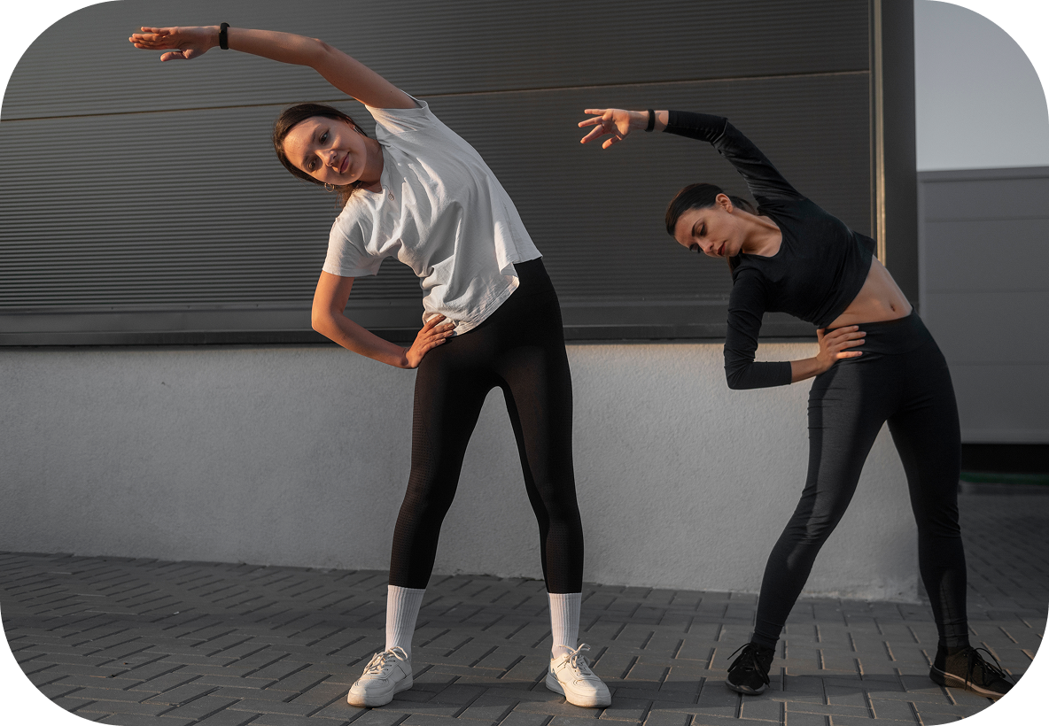 yoga instructors in a studio